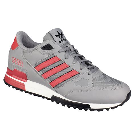 adidas schuh grau mit roten streifen|adidas sneaker spezial.